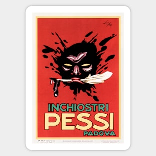 INCHIOSTRI PESSI PADOVA Vintage Italian Writing Ink Advertisement Sticker